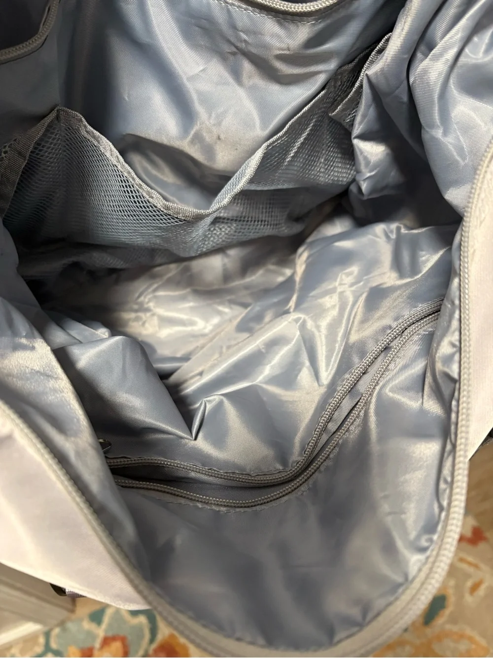 Men’s Gray Duffel Bag with Removable Shoulder Strap